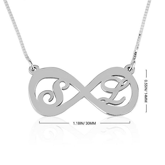 Infinity Necklace with Two Letters3